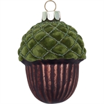 Acorn green medium ornament glass fra GreenGate - Tinashjem